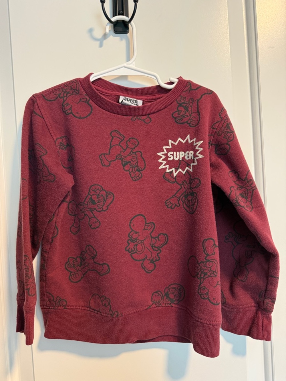 Mario Maroon Sweatshirt 5T